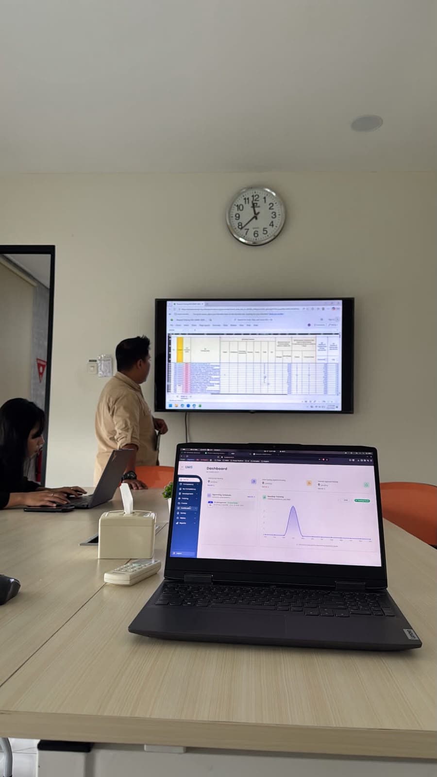 Iqmal during his Backend Developer internship at Institut Teknologi Kalimantan